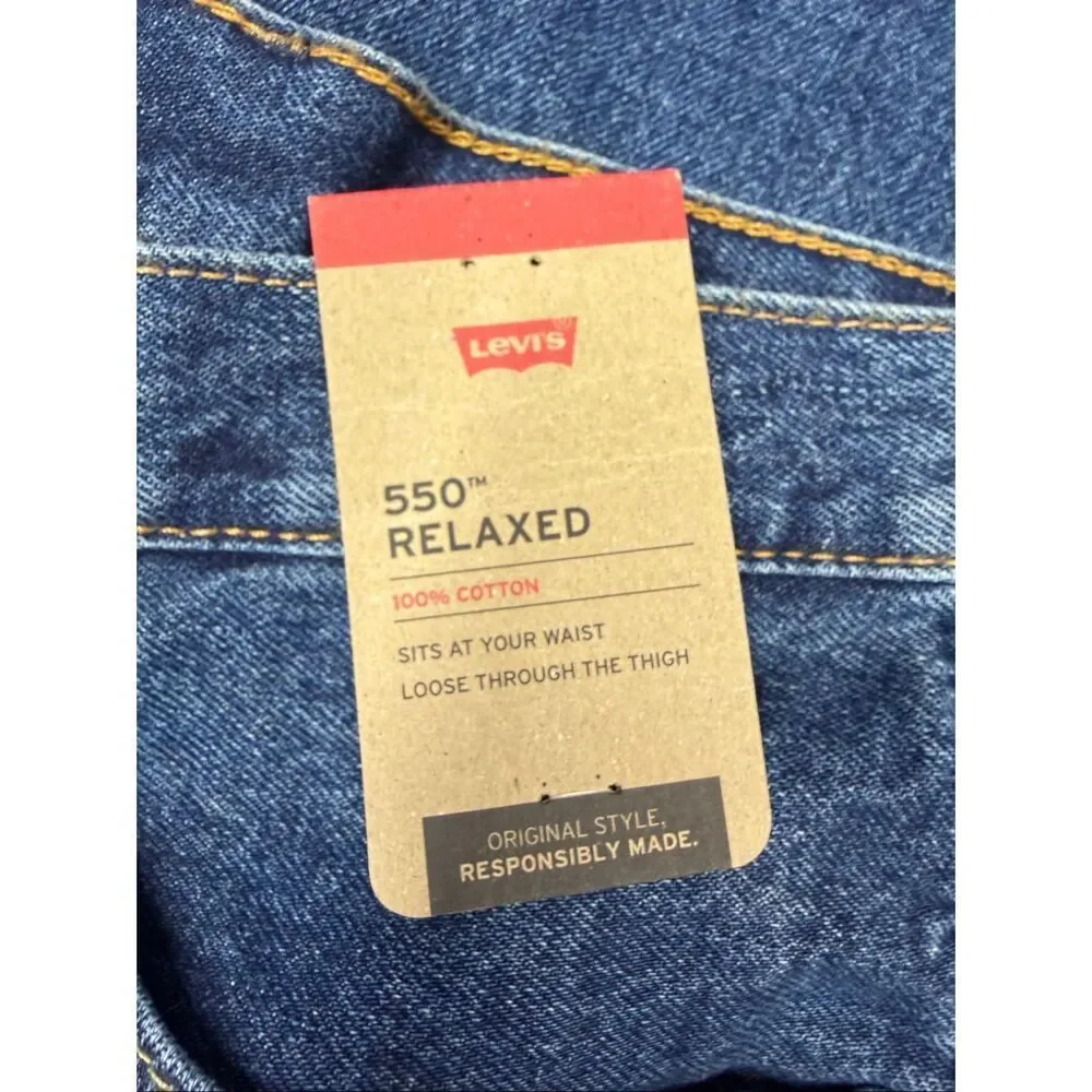 NWT! Levi’s 550 Relaxed Fit Jeans Men’s 52x30 Blue Denim Big & Tall Plus Size